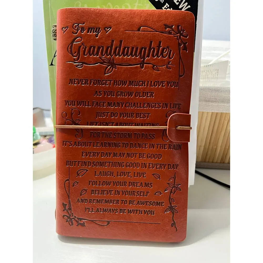 To My Granddaughter Notebook Leather Journal 140 pages New